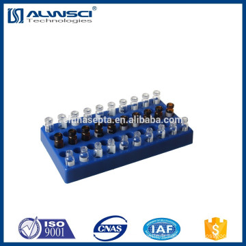 Stable 5 * 10 positions 2 ml hplc Vial blue Rack en polyéthylène